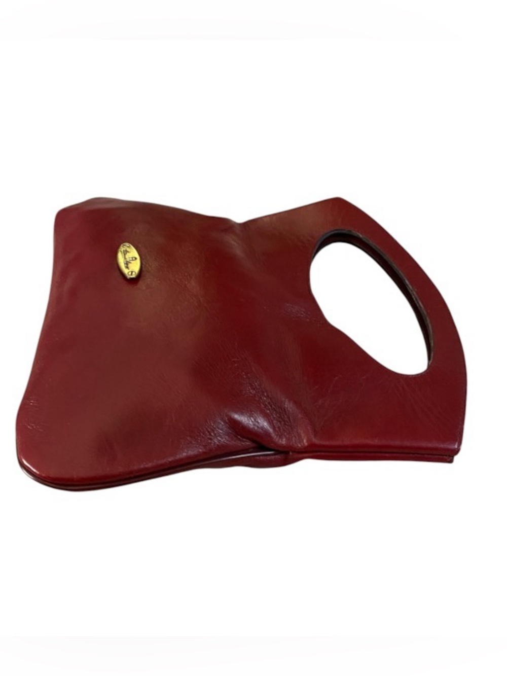 Vintage Etienne Aigner burgundy leather satchel - Picture 4 of 11